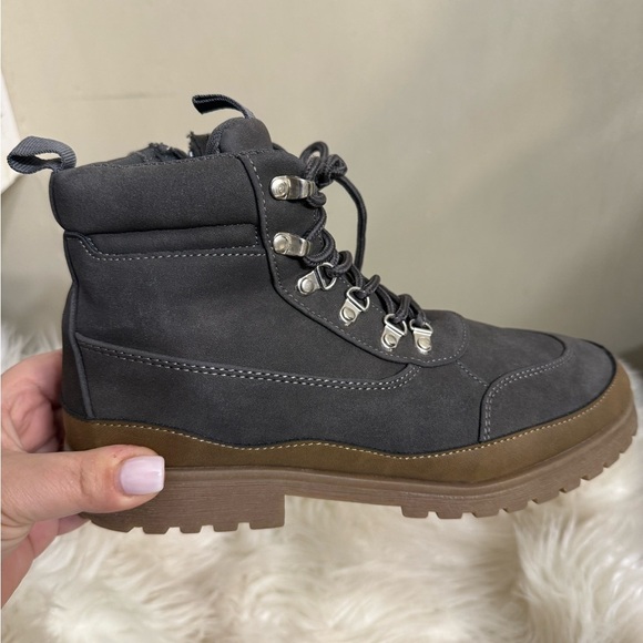 BGAUDI Big Boys Size 6 Gray Ankle Boots Shoes - Picture 5 of 11